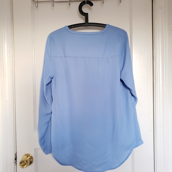 Basic Blue Siphon Blouse - Picture 2 of 4